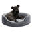 Two-Tone Fur & Suede Oval Pet Bed-68640056