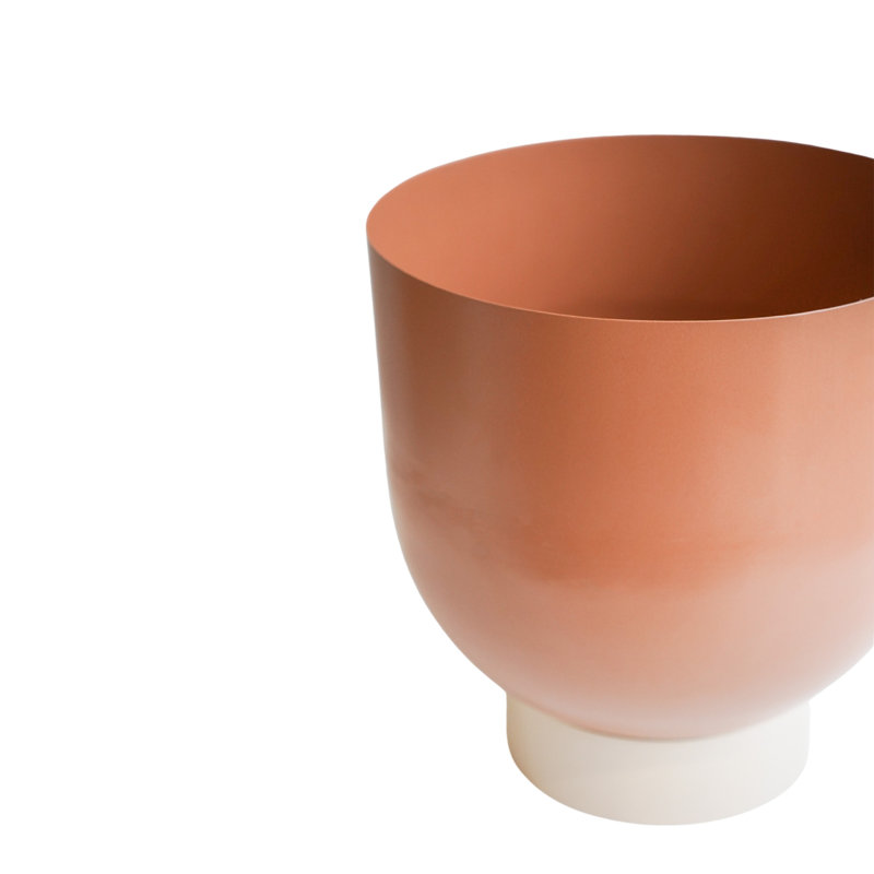 Austin Metal Cachepot, Rubarb