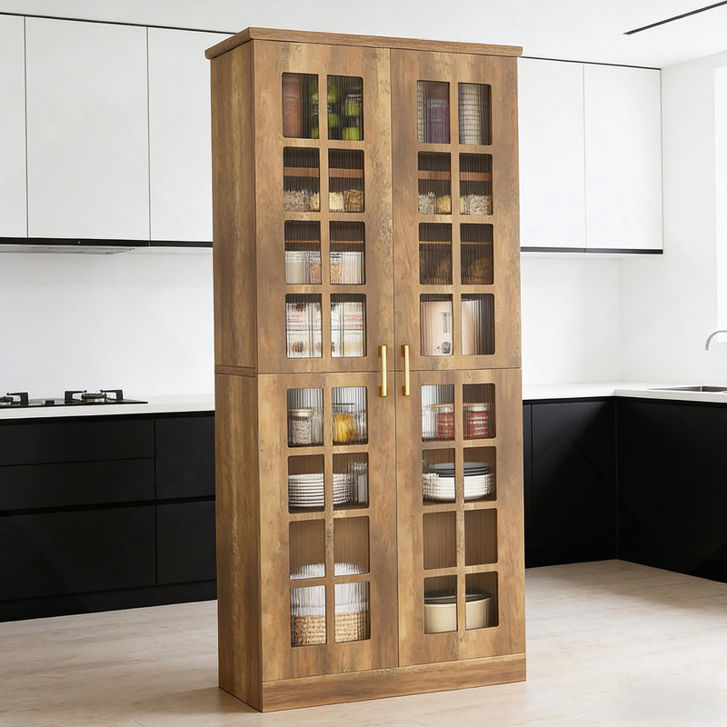 Armoire de rangement haute, garde-manger spacieux, armoire de cuisine