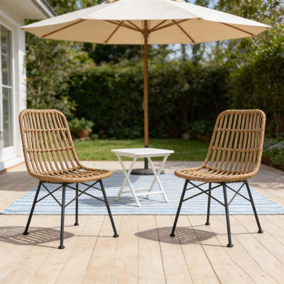 Chaise de patio en rotin
