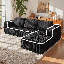 Canapé surdimensionné de 120 po avec méridienne Boneless, canapé modulaire avec assise profonde et accoudoirs larges, canapés rembourrés en forme de L pour le salon, sans assemblage-1375688930-1374544481