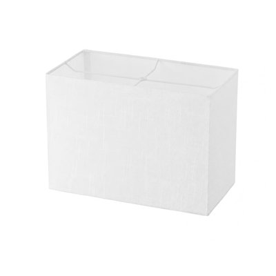10“ H White Rectangle Lampshade