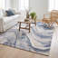 Tapis bleu à poils longs abstrait Henrik (13 pi x 18 pi)-681199531