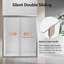 Porte de douche coulissante semi-encadrée de 56 po à l 60 po x H 70 po, double dérivation, verre trempé de 1/4 po de style GSC, chrome-126539149-126596503