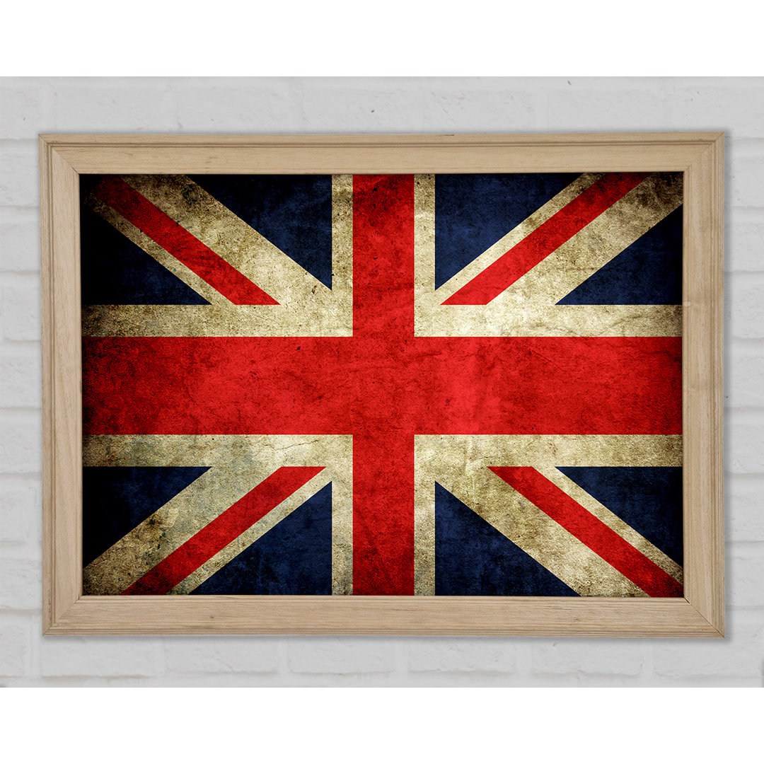 Britische Grunge Flagge - Einzelner Bilderrahmen Kunstdrucke