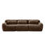 Tissu moelleux doux et moelleux de 114 po, canapé modulaire modulaire, conception ergonomique avec repose-pieds et coussins décoratifs, raccordement à boucle à compression complète pour étude, cinéma maison, chocolat-224825401