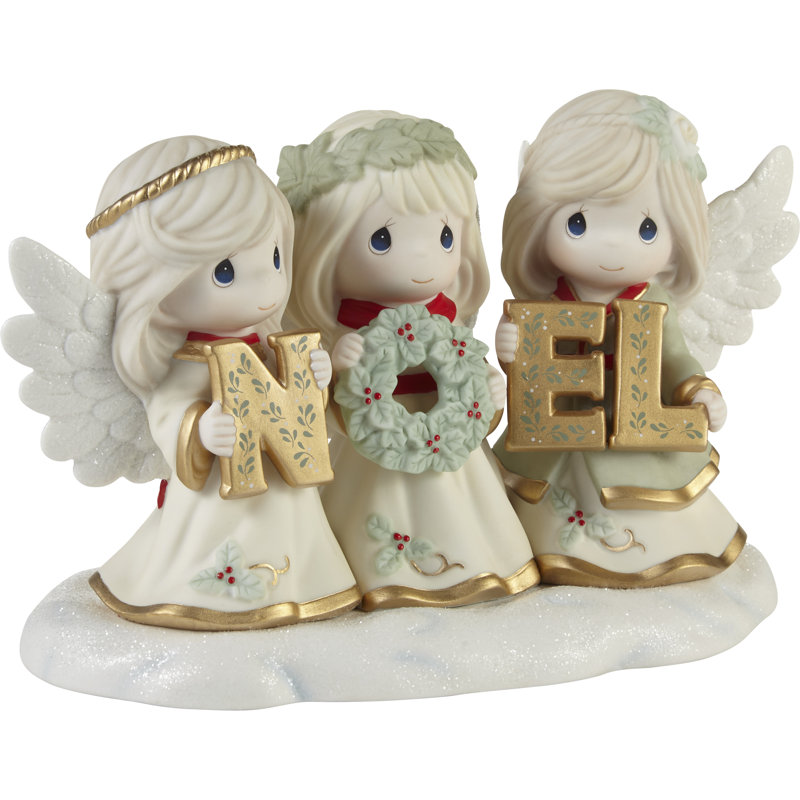 Limited Edition Painted Porcelain Noel Angel Figurine