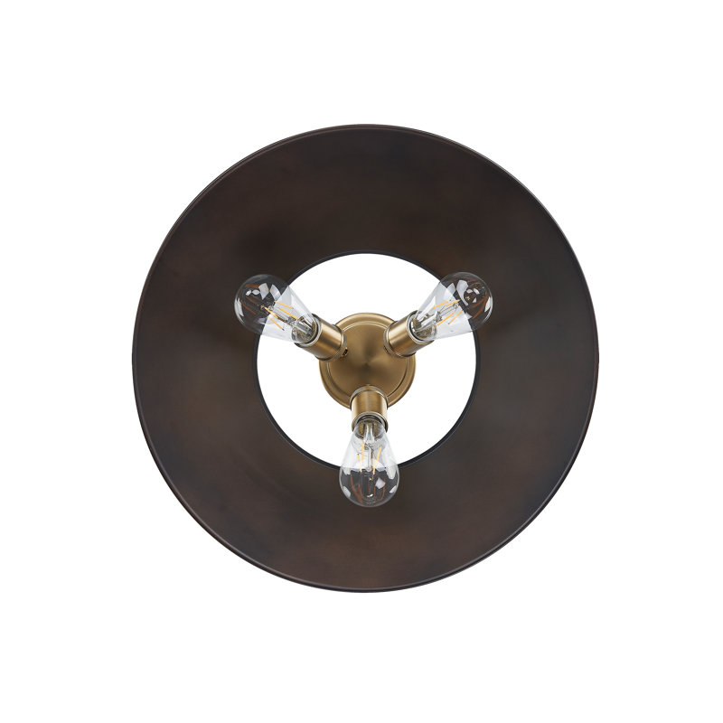 Plafonnier encastré 3 lumières Weatherford, Bronze champagne brossé, Rubbed Bronze