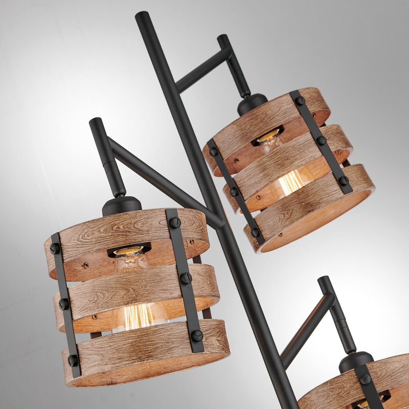 Gillingham 71'' Tree Floor Lamp, Dark Brown, Brown