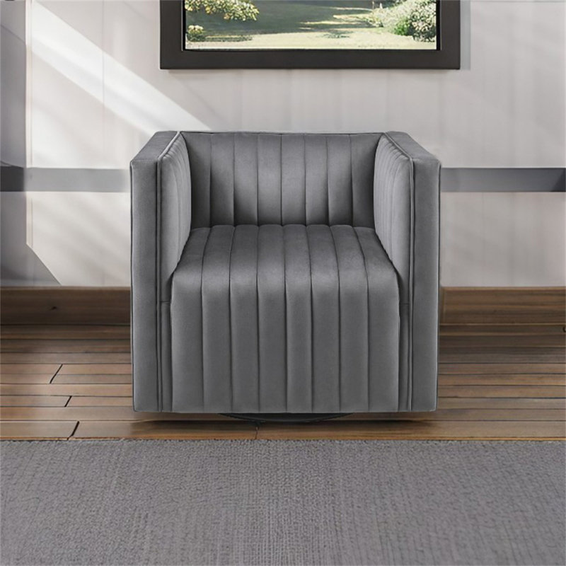 Fauteuil demi-tonneau pivotant de 32 po Alban