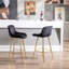 2 tabourets de bar de 26 pouces, tabouret de comptoir en velours, repose-pieds, pieds dorés, tabouret noir Glorious Look-1470181774