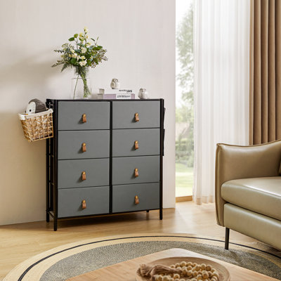 Melissa 35'' W Modern 8 Drawer Storage Dresser Wide