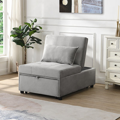 Repose-pieds rectangulaire capitonné en velours