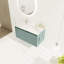 Meuble-lavabo flottant mural 36 po avec lavabo en résine en forme de goutte - armoire de rangement moderne à 2 portes spacieuse pour plus d'espace-66973939-66973940