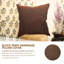 Fabcline Home Essentials - Housse de coussin élégante et unie, brun-109666283