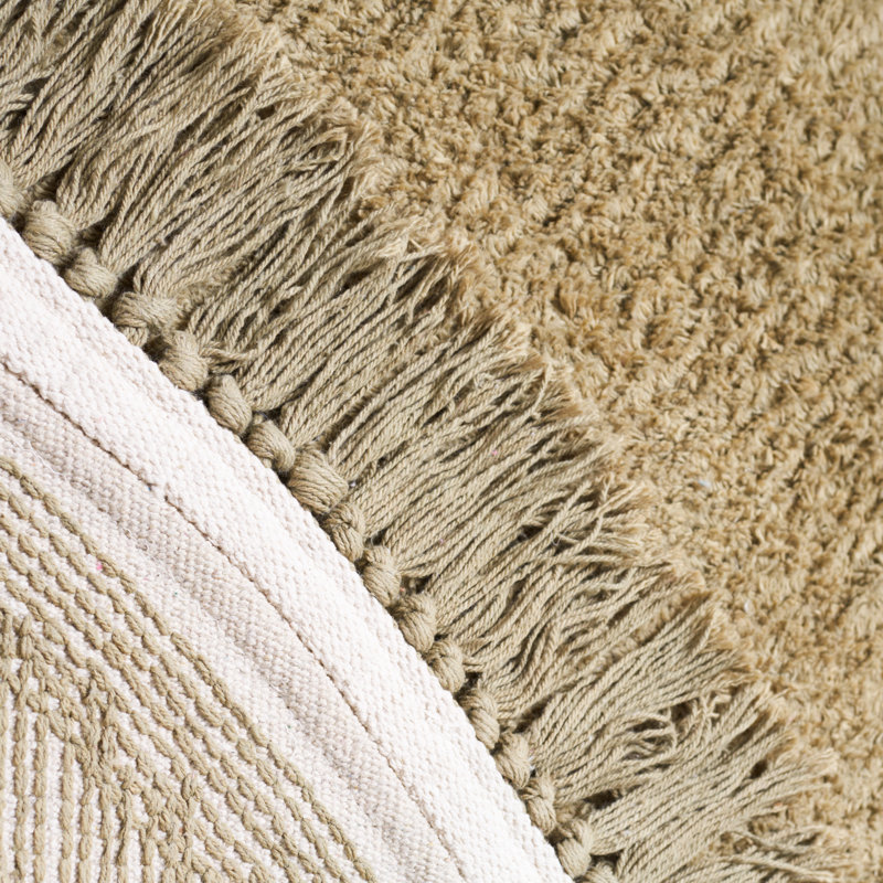 Anniedale Hand Woven Cotton Machine Washable Rug, Round 4'
