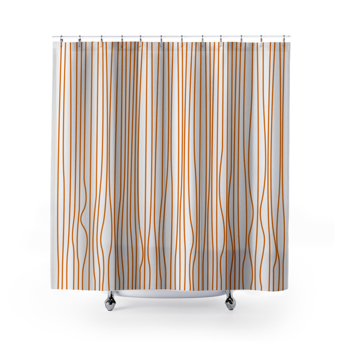 Coco Polyester Shower Curtain, Orange