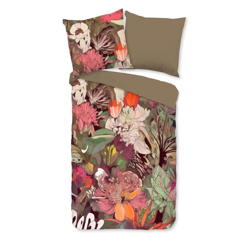Cotton Abstract Duvet Cover with Pillowcases, Single Duvet Cover + 1 Standard Pillowcase