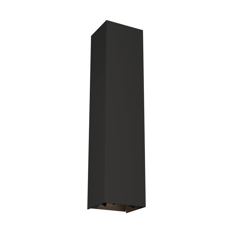 Vex LED Outdoor Flush Mount, 20" 20" H x 4.6" W x 4.6" D, Black
