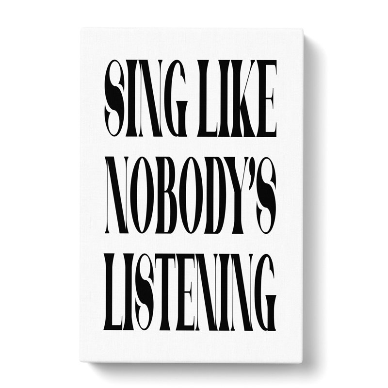Sing - Wrapped Canvas Print, 60cm H x 40cm W x 3cm D