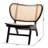 Brisbane Boho Black 15.7"H Rattan Accent Chair