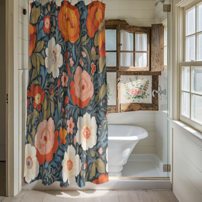 Rideau de douche standard 1 pièce Bold Blooms