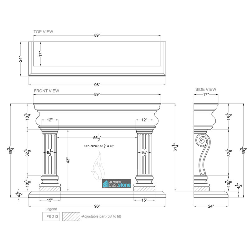 Tigran IV Fireplace Surround, Old World White