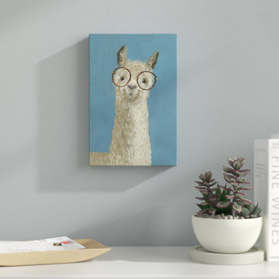«Llama Specs III» par Victoria Borges, reproduction d'art sur toile