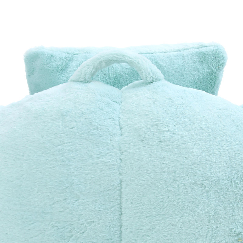 Fauteuil à billes géant avec repose-pieds, fauteuil à billes surdimensionné pour adultes et enfants, grand fauteuil en fausse fourrure avec rembourrage, grand canapé rembourré, canapé pour jouer, salon chambre à coucher