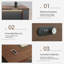 Bureau de luxe en L avec serrure numérique et gestion des câbles Luxe-1422945848-1422945847