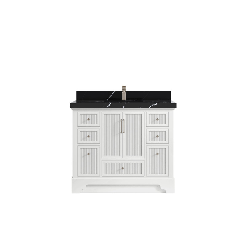 Alys 42 " W Freestanding Standard Free Standing 1 Single Vanity Bathroom Vanity With Top, Viola Night