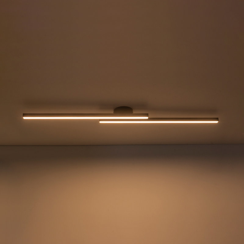2 - Light Linear Minimalist Strip Led Semi Flush Mount, 2.75" H x 47.2" W x 4.7" D, 3000K