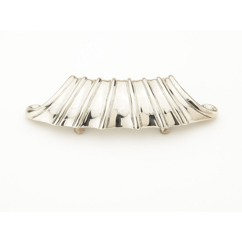 French Court Cup / Bin Pull, White Brass