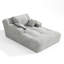 67'' Cloud Corduroy Chaise Lounge Chair With Pillows, Modern Sleeper Sofa Bed With Deep Seat-1418791862