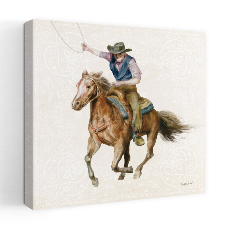 Motif contemporain Riders Of The Range Iv, H 32 po x l 32 po