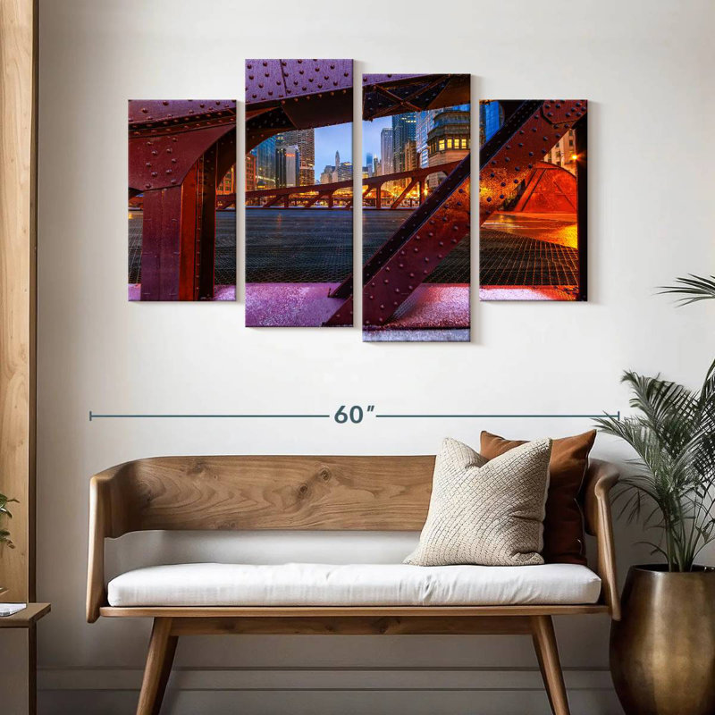 Lilie Chicago Marshall Suloway Bridge, 32" H x 52" W