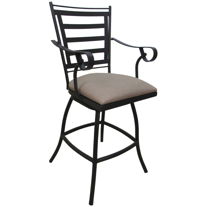 Tabouret de bar intérieur pivotant Radmen, Toile Patty, Tabouret de bar (siège d'une hauteur de 30 po)
