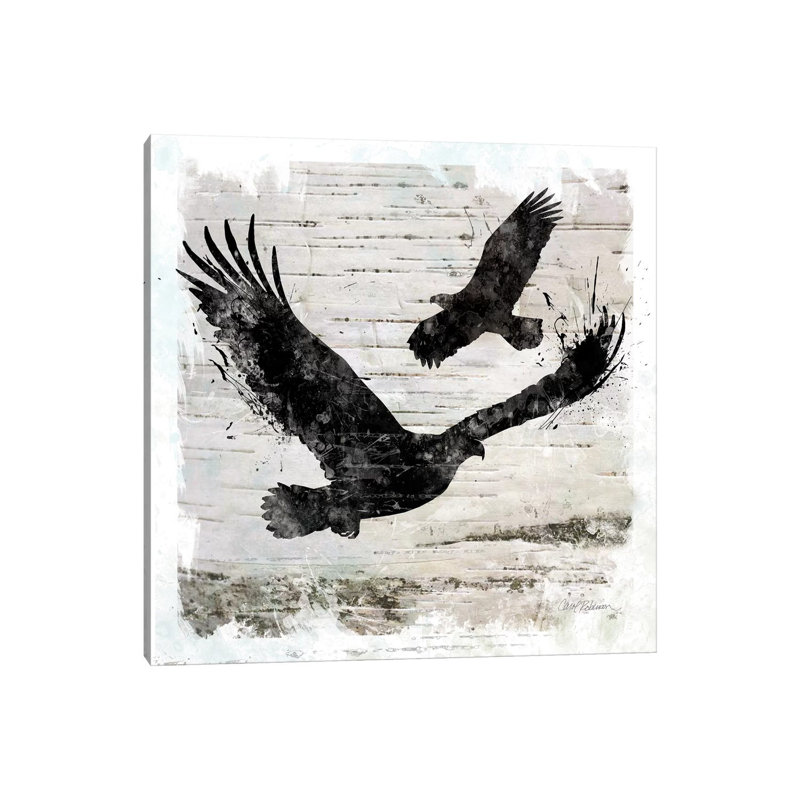 Birch Bark Eagle by Carol Robinson - Painting on Canvas, Wrapped Canvas, 45.72 cm H x 45.72 cm W x 1.91 cm D