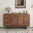 59"Walnut Cabinet Sideboar