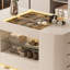 Armoire de rangement pour bijoux 47,24 po blanc mat