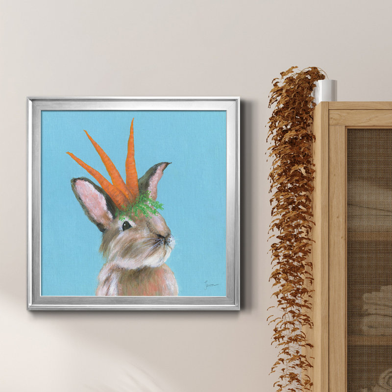 Playful Nature 5 - Peinture sur toile encadrée, Encadrement argenté, H 26,5 po x l 26,5 po x P 1,5 po
