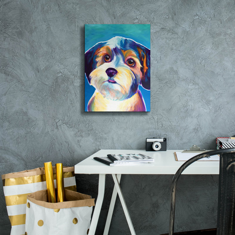 «Yorkipoo - Zoe» par Dawg Painter, H 16 po x l 12 po x P 0,75 po