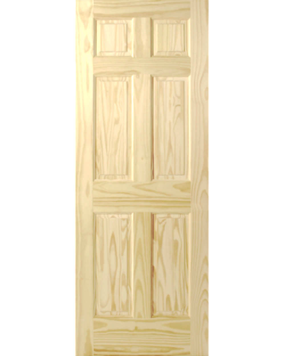 48 x 6'8 Tall Full Lite Pine Interior Prehung Double Wood Door