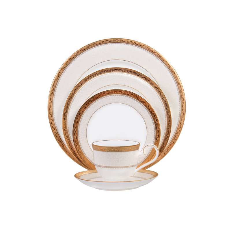 Noritake Odessa 5-Piece Place Setting, Service for 1, Gold