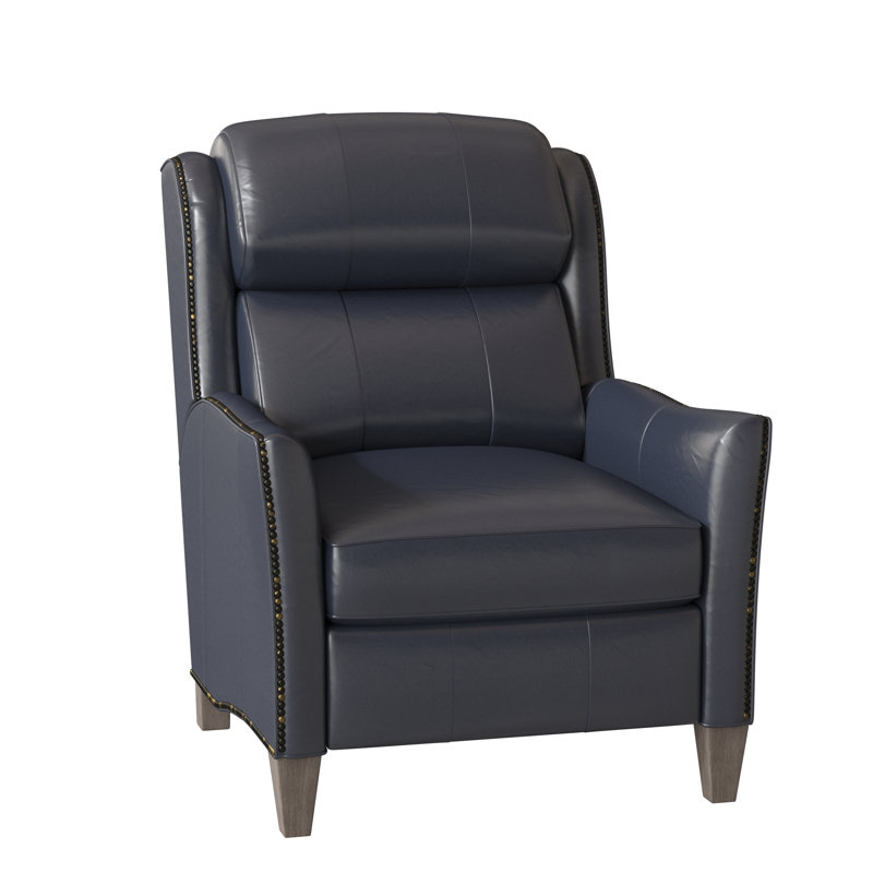 Lancaster Recliner, Anilina Cacao Genuine Leather, Stone, Power