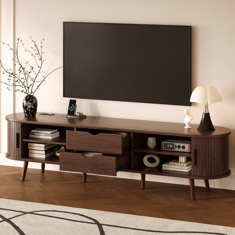Meuble télé 70 po Mid Century Modern