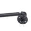 Black Carbon Steel Adjustable 2.5cm Bay Window Single Curtain Rod-47123969