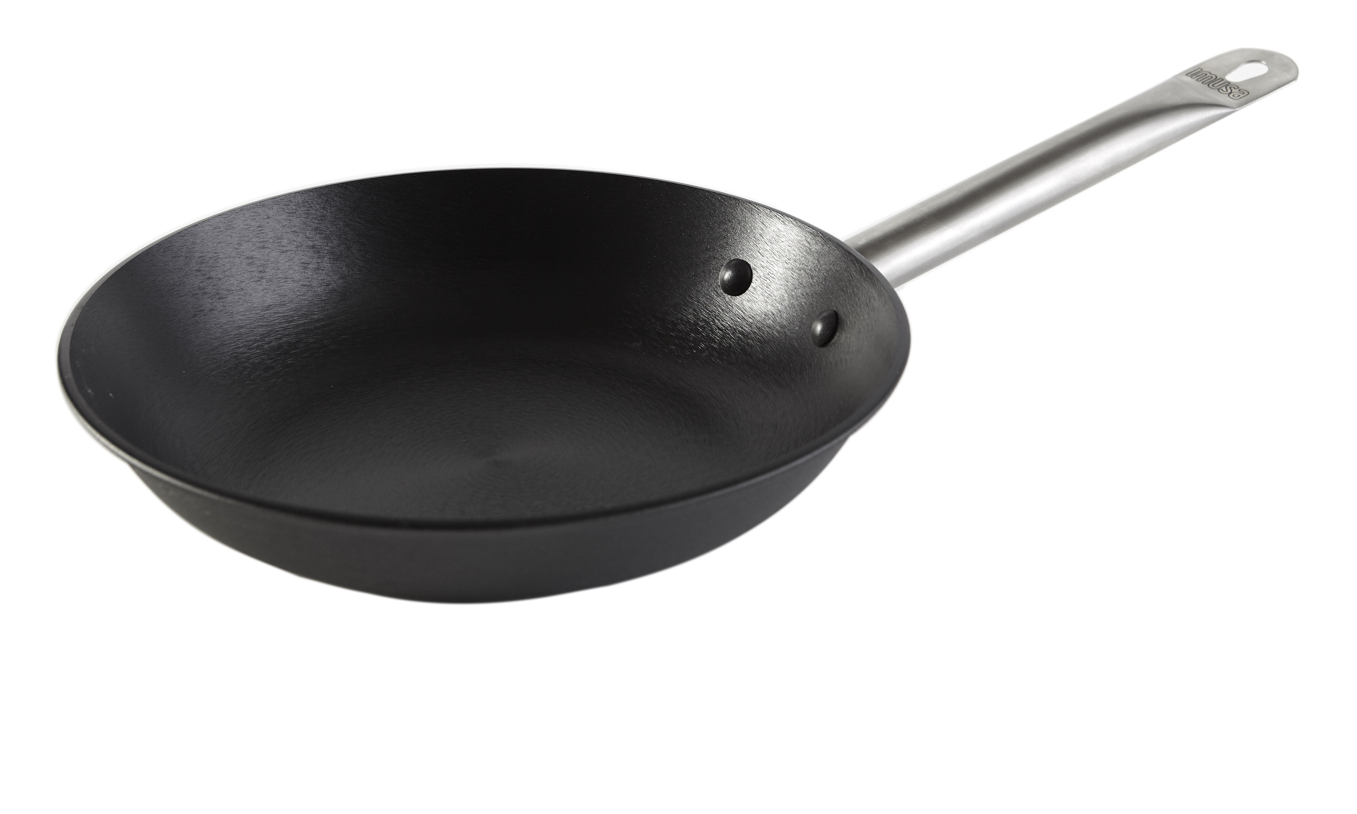 IMUSA IMUSA Pre-seasoned PTFE Nonstick Light Cast Iron Wok with