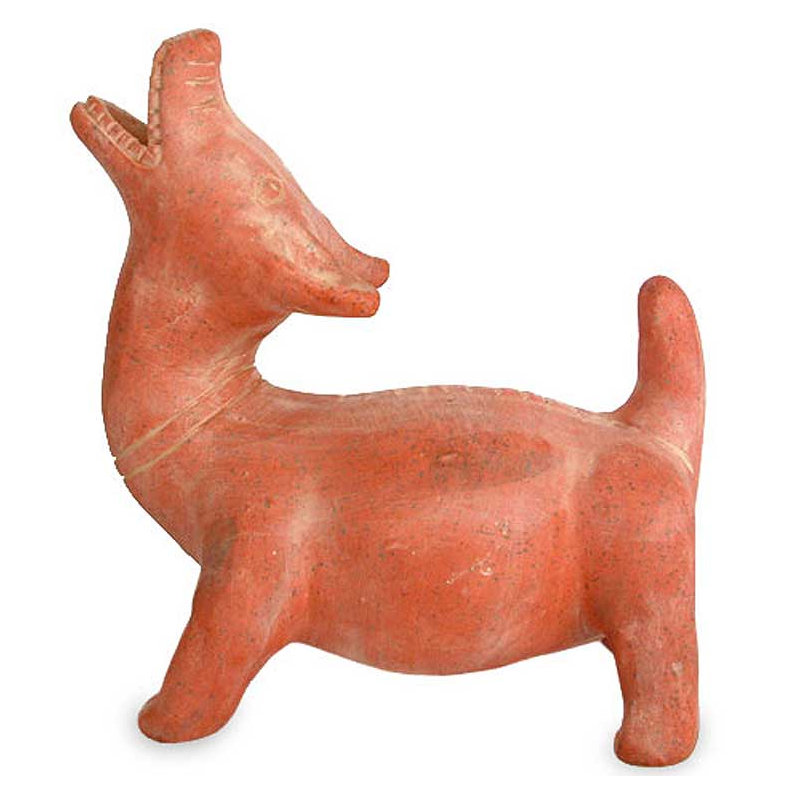 Sculpture florale pour chien en céramique Florentino