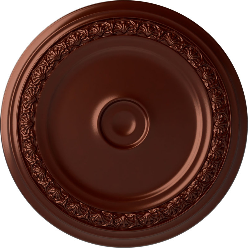 31 médaillons de plafond Carlsbad de 31 1/8 po x P 1 1/2 po (convient aux auvents jusqu'à 5 1/2 po), Cuivre antique
